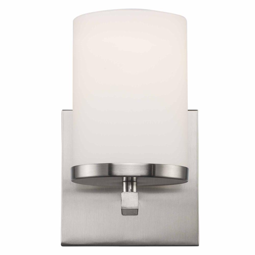 1LT SCONCE-FLAT DISK-BN